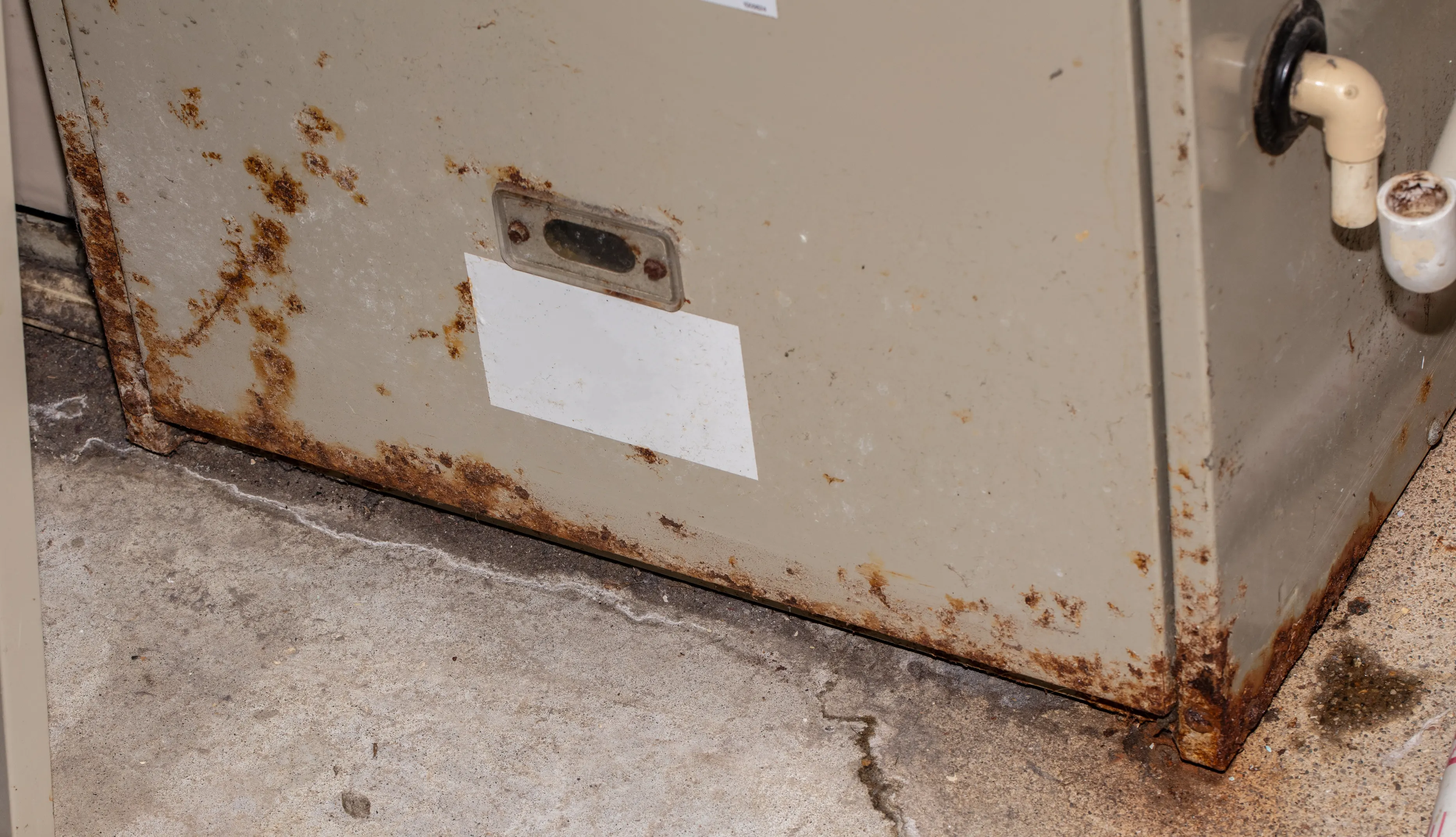 An old furnace unit that needs a replacement in Oklahoma City