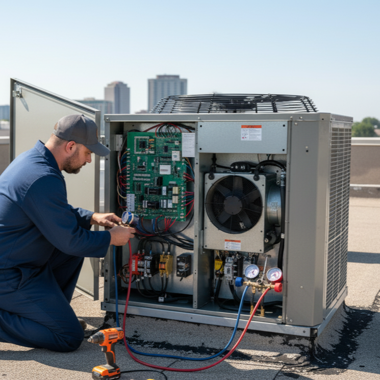 Automated Tech Solutions Commercial HVAC Installation in OKC